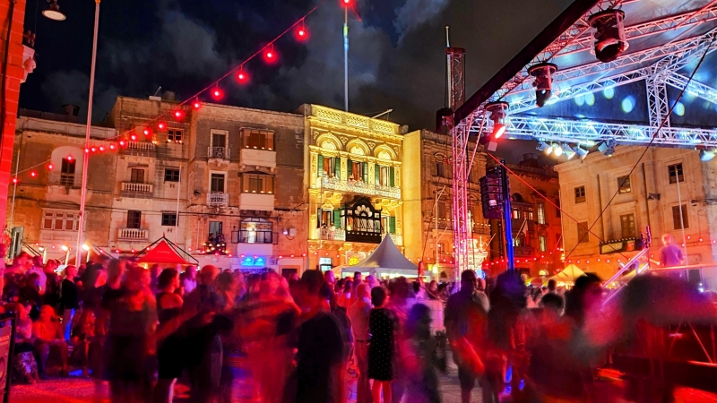 Der Hauptplatz von Birgu beim Birgufest