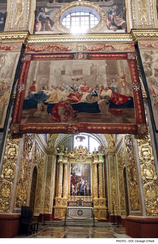 Nur für kurze Zeit kann man die kostbaren flämischen Wandteppiche im Hauptschiff der Kathedrale bestaunen. Foto: Department of Information (DOI) Malta - Clodagh-O'Neill.