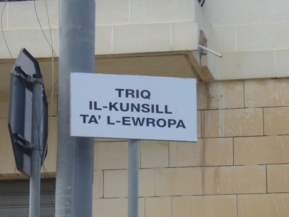 Schild: Straße des Europarats